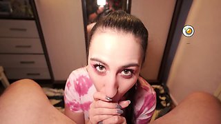 Sexy Webcam Girl Teases and Sucks Cock POV Closeup