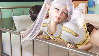 Frieren Yaoi - Femboy Frieren Fucked in a Hospital Bed
