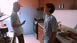 Fucking My Boss in the Kitchen