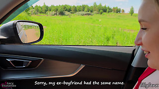 Hitchhiker Girl Turns Stranger Driver Into Her Facesitting Slave