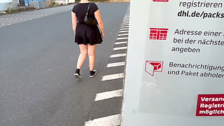 Female Exhibitionist: at the Parcel Locker