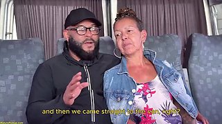 Ebony Granny Gets Her Big Ass Fucked Hard in Van - Rough Doggy Style BBC