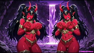 Demon queen want horny, Ai animation