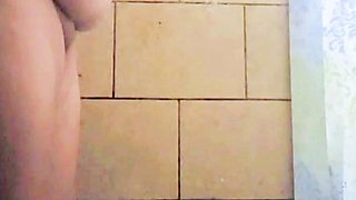 Mature Grandmother Taking a Nice Bath