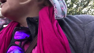 It’s Rather Nippy Out! Playing with My Boobs and Bush During a Freezing Walk in the Woods!