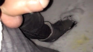 Mountain Uncut Cock Pissing in the Snow