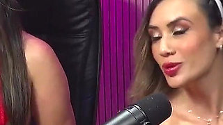 Hot Tattooed Brunette Latina Burping and Masturbating