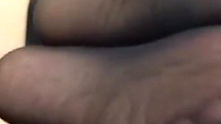 Come Here, Let Me Show You How Sexy My Feet Look in These Nylon Stockings as I Slowly Pull Them Down