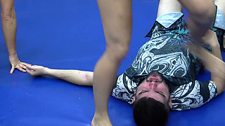 Super Hot Chicks Wrestling with Their Horny Coach