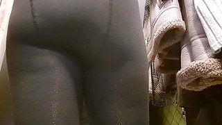 Open Curtain in Fitting Room Flashing of Tits