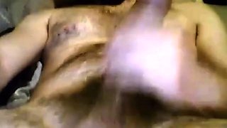 Daddy Strokes His Foreskin on Webcam