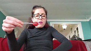 Nerdy Faery Loves Lollipops In Her Tight Asshole - Sweet Food Insertion Fetish