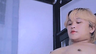 Filipino Twink Jerks off & Explodes Hot Cum
