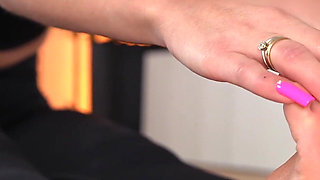 4K Yoga Sandal Tease From Hot Blonde MILF with Long Toenails & Tory Burch Sandals