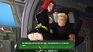 Black Widow and Hawkeye Having Fun