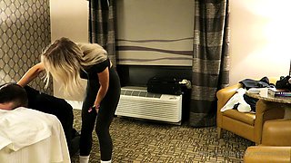 MILF blonde live toys webcam show in shower