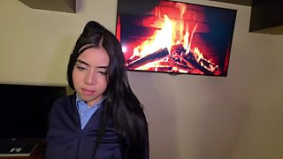 My Cute Slim Latina Neighbor Pleased Me With BJ & Hot Sex After School, So I Gave Her a Creampie