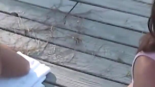 Mrs Steele and Mrs Starr Catch Jimmy Sucking Outdoors Again