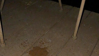 Wife pissing outside