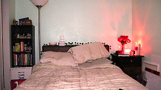 bbw girlfriend does sexy yoga poses before bed