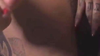 Tattooed Latinas Party with Wild Dildo Fun in Bed