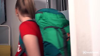 Alluring blonde experiences intense bukkake cowgirl with massive dick and desire