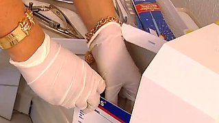 Blonde Nurse BDSM Exam: Stella Cruella Handjob & Bondage Fetish