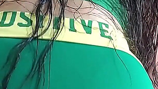 The Brazilian Soccer Team Fan Squeezed My Cock with Her Ass Before Going to Watch the Game