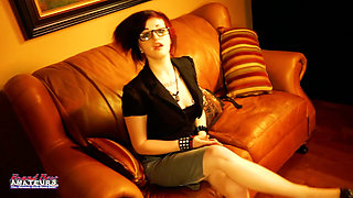 Petite Inked Brunette Coed Marcie  Dildo Toy Play Intense Solo Orgasm!