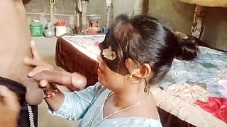 Indian college girl in school uniform kisses the ground for her teacher - Desi student Aisha sucks and strips