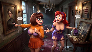 Velma and Daphne Become Fully Nude in Haunted Mansion Ghost Mystery as Their Clothes Tear During Investigation