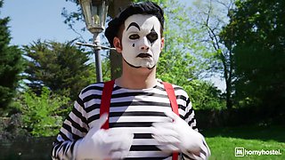 Horny Hostel - Sexy Street Mimes in Reality Threesome - Frances Bentley