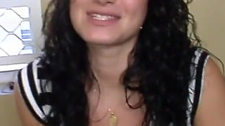 Horny big ass brunette gets fucked hard after pickup
