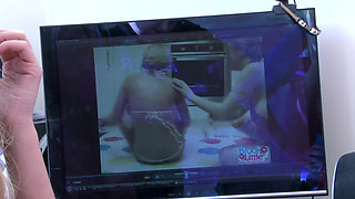 Babes Watching Backstage Their Sexy Scenes and Laugh