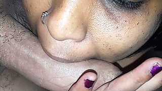 Busty Indian MILF Footjob and Blowjob