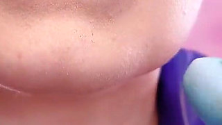 Asmr Video- Hot Sounding - Blue Nitrile Gloves Fetish Close up Video