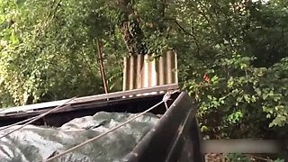 My Wife Luna Horny Outdoor Fuck with Gardener - Amateur Italian Couple Real Sex