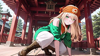 Blonde Pirate Captain! Green Uniform & Rough Ropes on a Sunny Deck. Languid Poses, Long Legs Exposed, and That Teasing Gaze