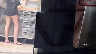 Close up teen foot worship