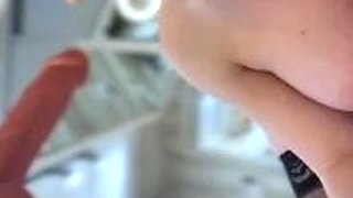 Big boob brunette masturbates on webcam