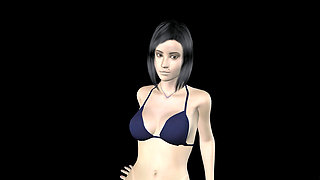 Animated 3D Porn - Very Beautiful Girl Masturbating with Banana Till Orgasm