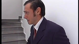 Gym Nude Tease and Stairway Deepthroat Suck