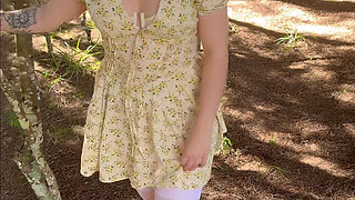Fuck Me Hard Before Someone Sees Us! Beautiful Girlfriend Fucks Me on Our First Date in the Forest