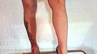 Slutty girl foot fetish with masturbation