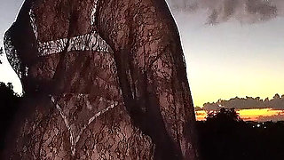 Red Thunders Bath Is Interrupted by a Thick Black Dick