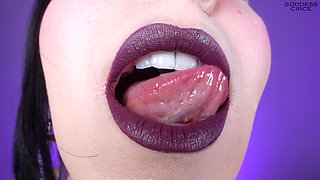 You Are in Deep Devotion to Me - Cigar and Dark Purple Lipstick