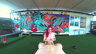 Little Gigi Edges Old Man - Perky Boob Beauty Takes It All