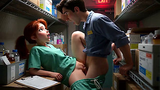 The blowjob-giving nurse, famous among doctors and nurses, relieves them during their shifts (AI-generated)