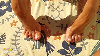 Mature Blonde Wife Enjoys Time Outdoors