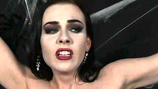 Beautiful domination and bondage with a hot brunette Sophie Angel